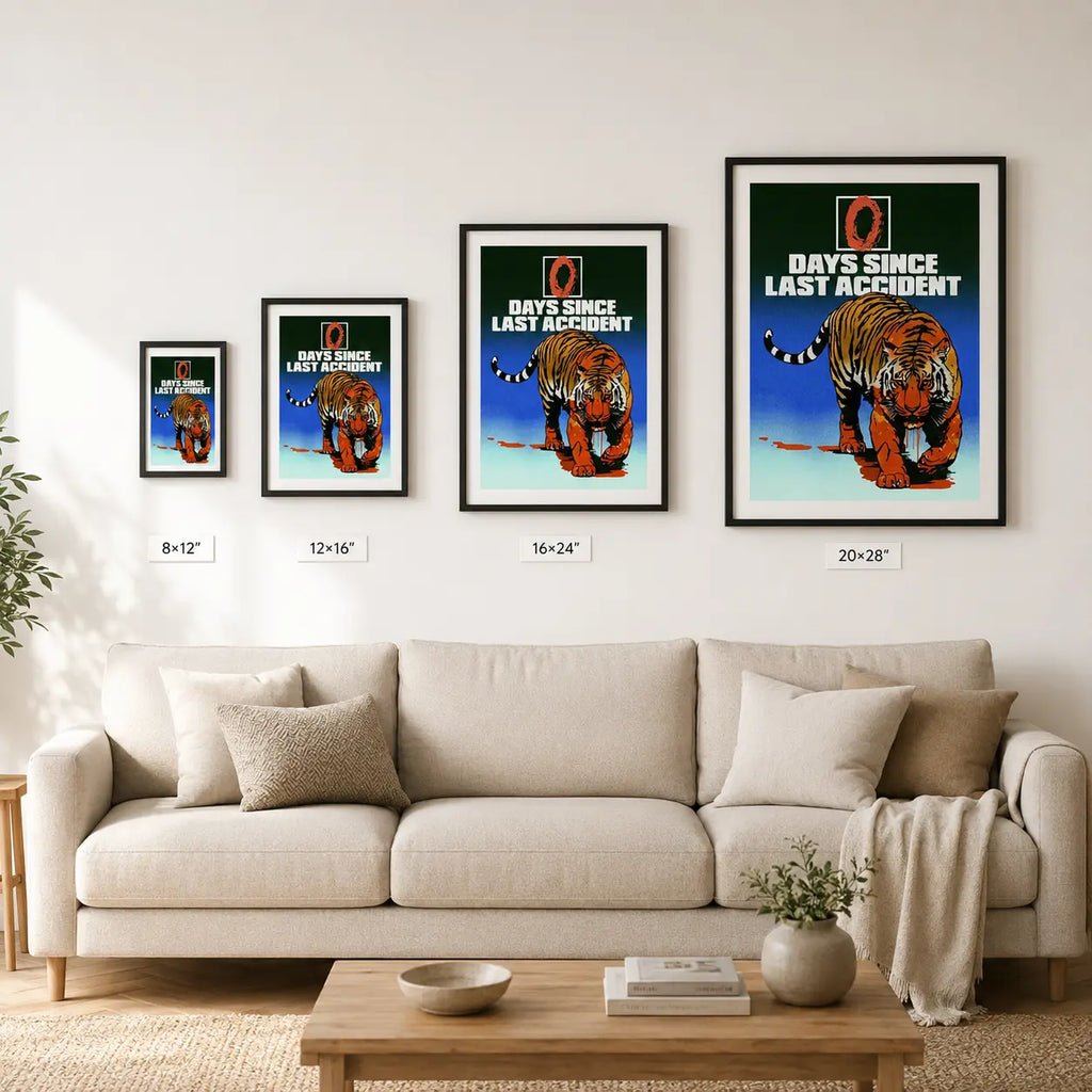 Mid Century Modern Wall Art Tiger Canvas