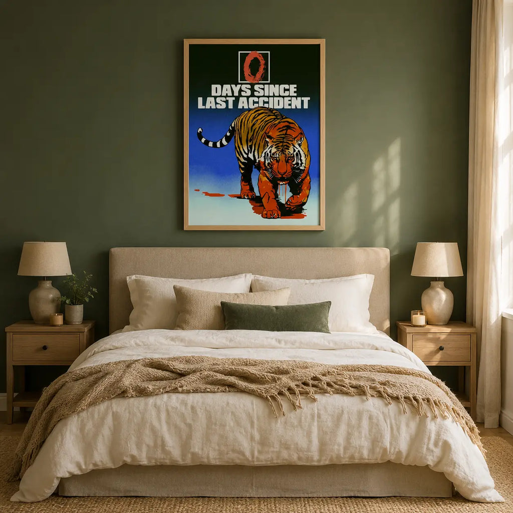 Mid Century Modern Wall Art Tiger Canvas