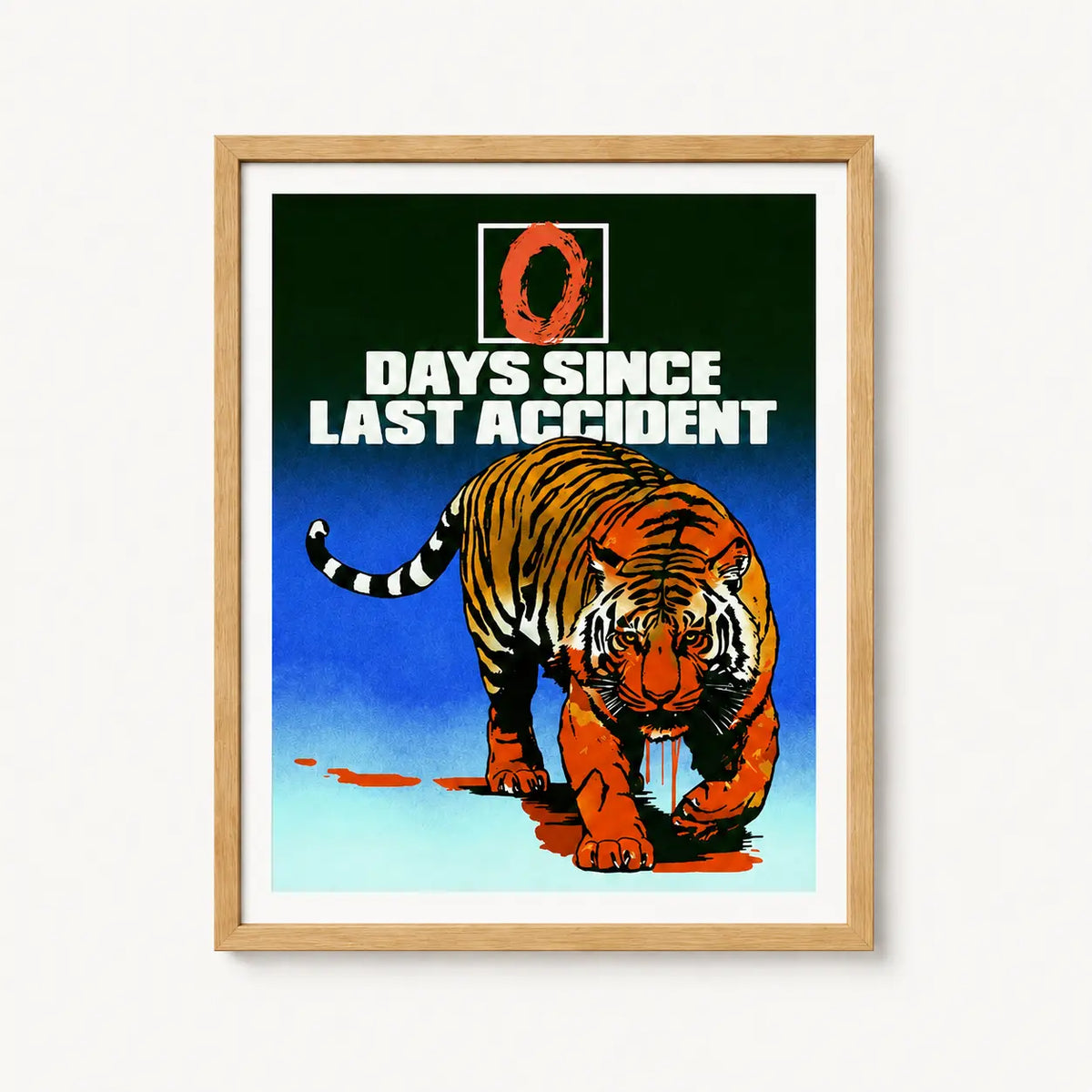 Mid Century Modern Wall Art Tiger Canvas