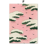 Wall Art Frameless Japanese Vintage