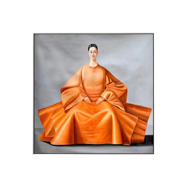 Artwork Wall Art East Asian Woman Portrait Unframed Canvas Print