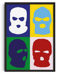 Colorful Balaclava Wall Art Poster Pop Unframed