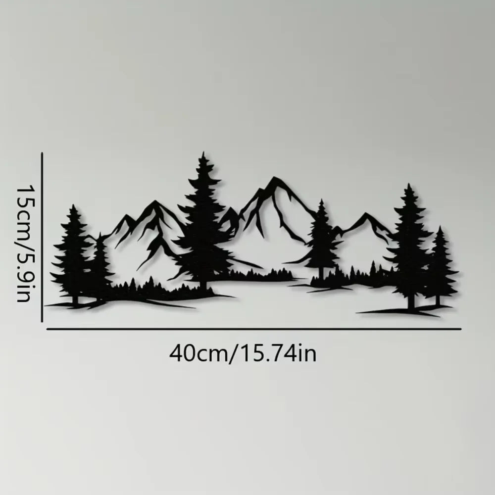 Wall Art Metal Black