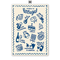 Wall Art For Living Rooms Portuguese Culture Theme Blue And Cream
