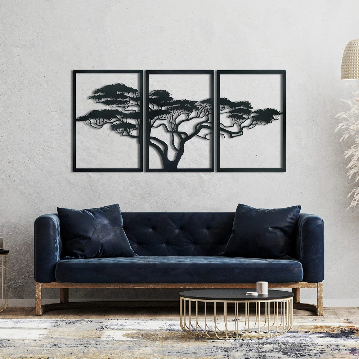 Wall Hanging Metal Art Black
