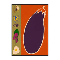 Abstract Eggplant Canvas Wall Art Illustration