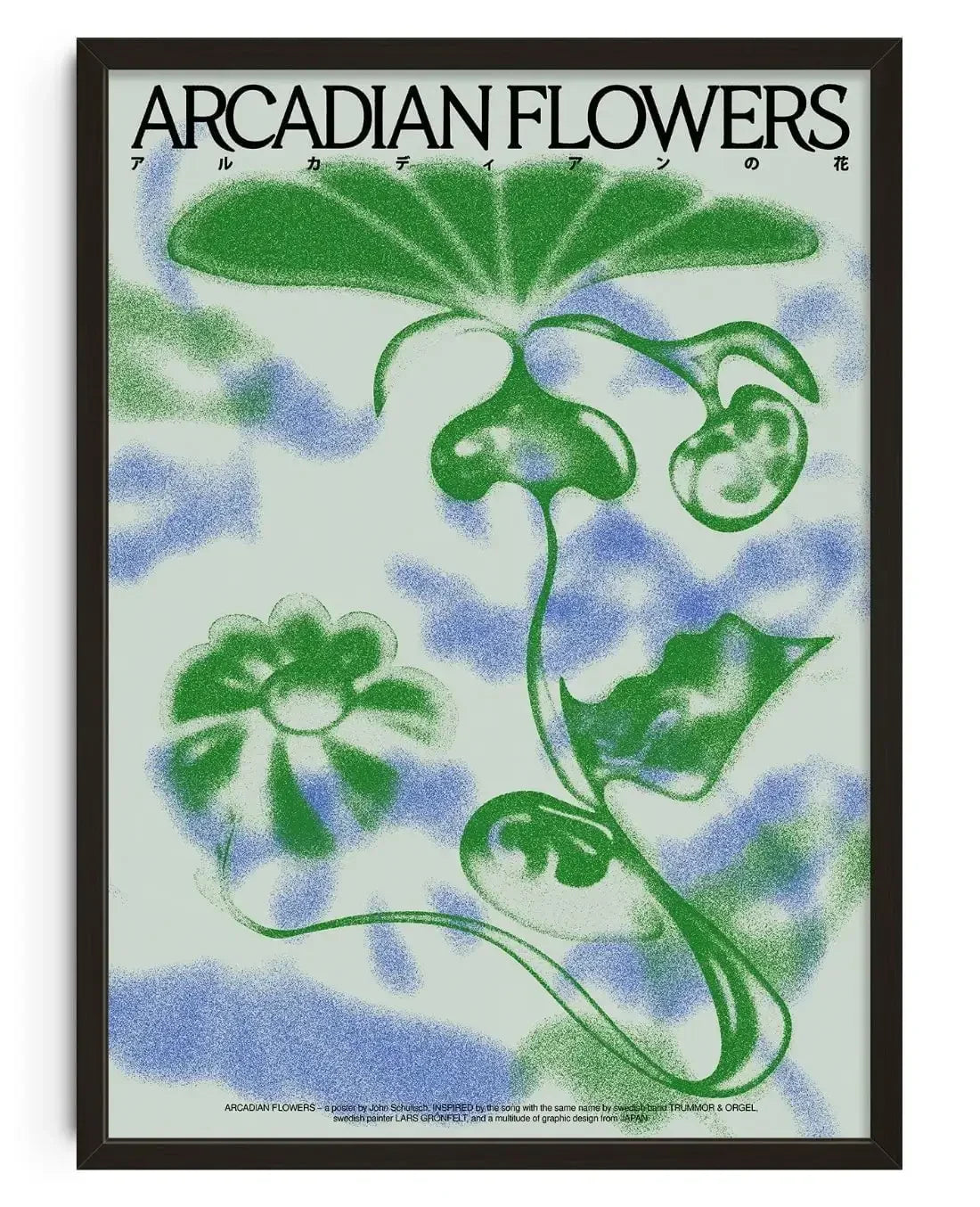 Vintage Abstract Botanical Wall Art Arcadian Flowers Japanese