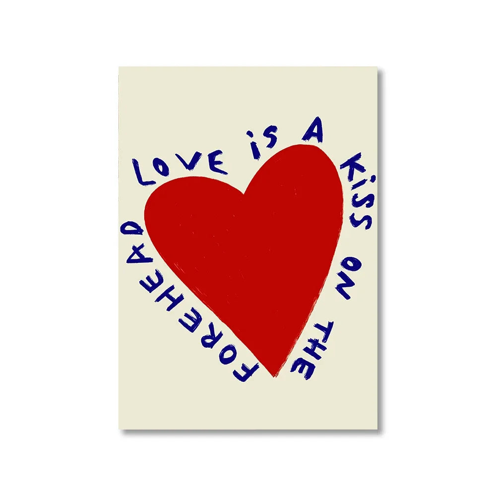 Red Heart Canvas Wall Art