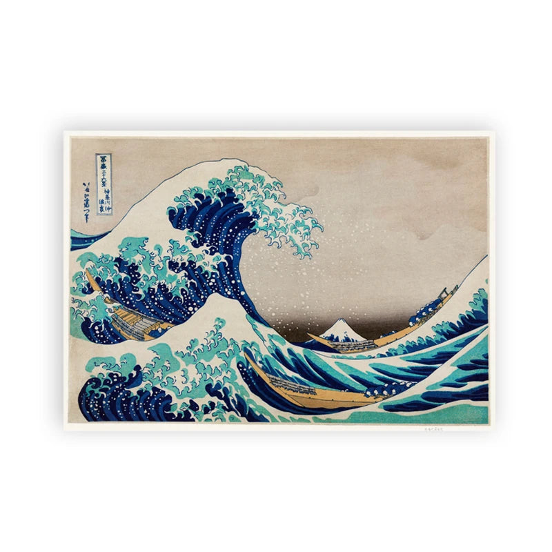 Japanese Wave Wall Art Unframed The Great Off Kanagawa Ukiyo-E