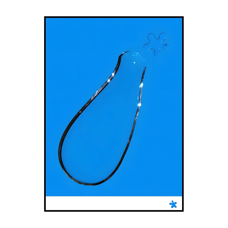 Wall Art Unframed Blue Graphic Pop