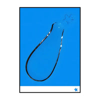 Wall Art Unframed Blue Graphic Pop