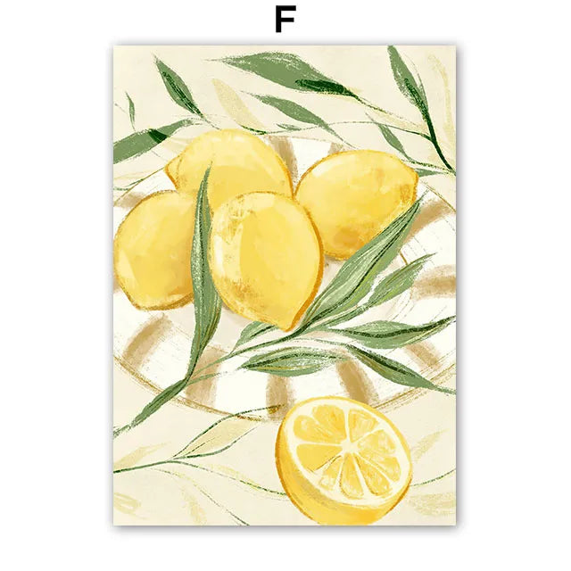 Wall Art Bed Lemon Canvas