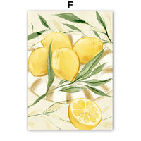 Wall Art Bed Lemon Canvas