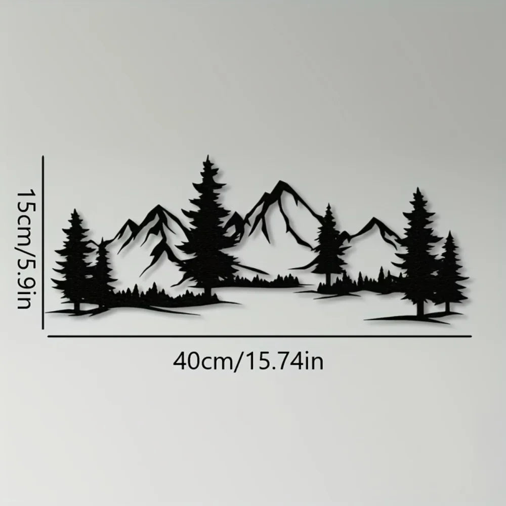 Wall Art Metal Black