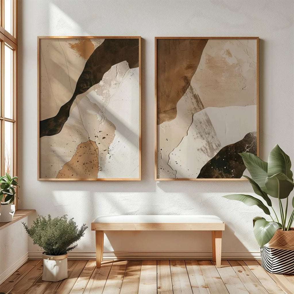 Wall Art Abstract Mountains Unframed Canvas
