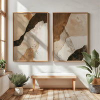 Wall Art Abstract Mountains Unframed Canvas