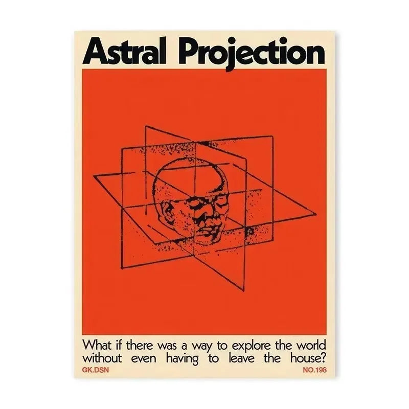 Coral Wall Art Astral Projection Unframed Canvas Print