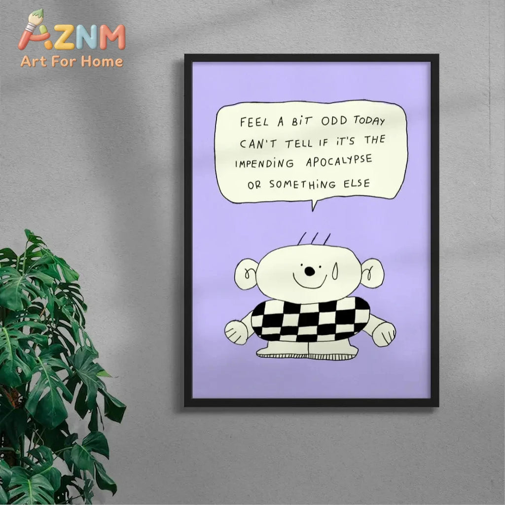 Wall Art Humorous Cartoon Purple