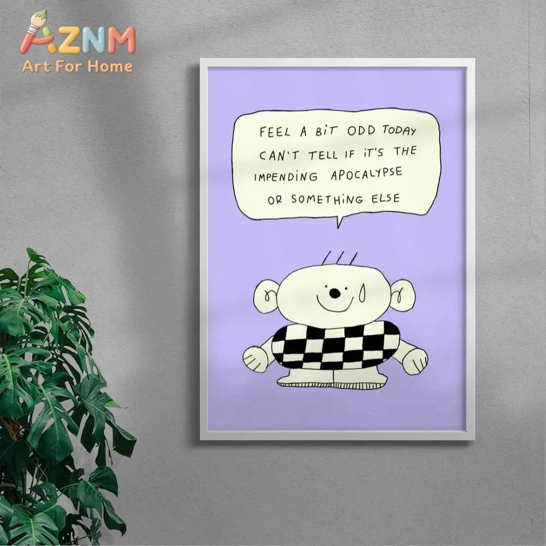 Wall Art Humorous Cartoon Purple