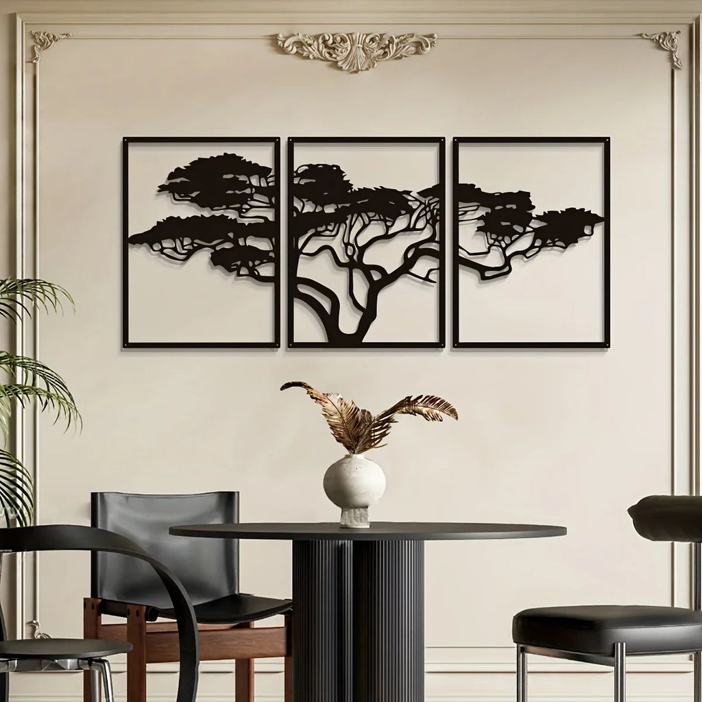 Wall Hanging Metal Art Black