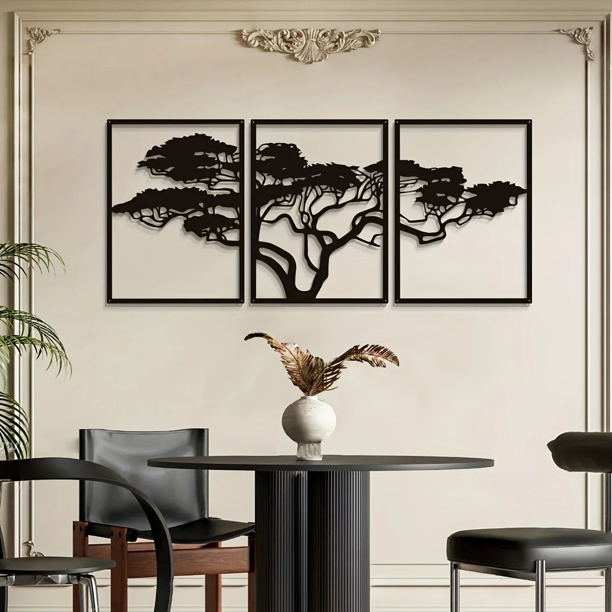 Wall Hanging Metal Art Black