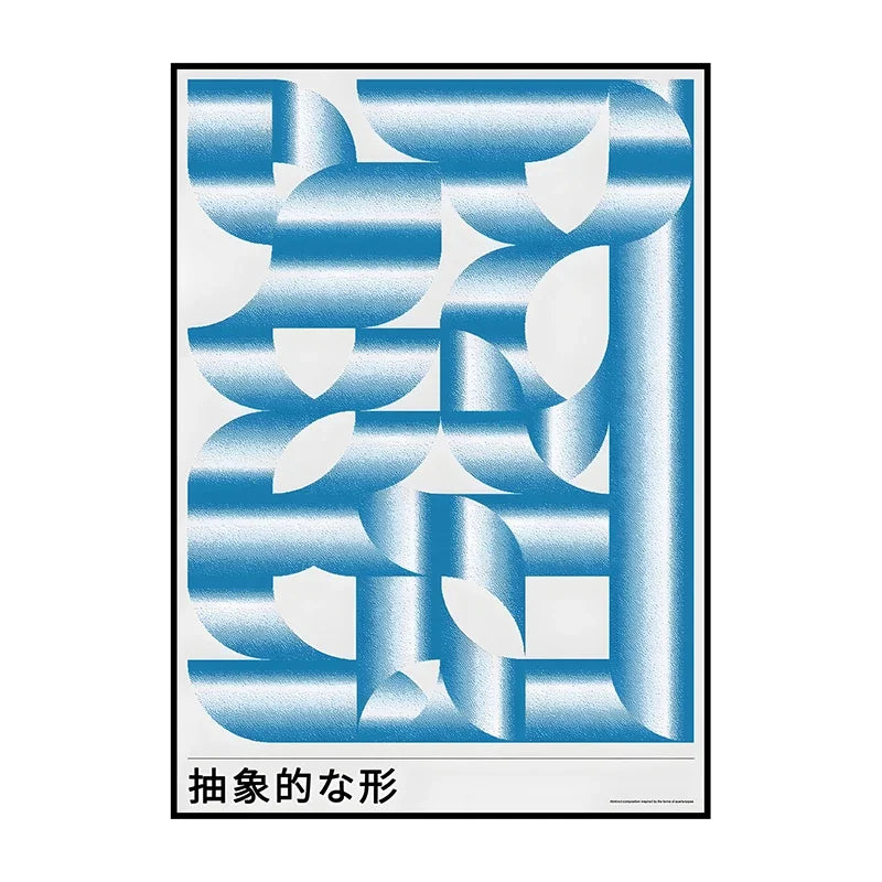 Unframed Blue Geometric Wall Art Abstract