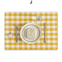 Sardine Can Canvas Wall Art Yellow Checkered
