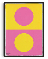 Abstract Geometric Circle Wall Art Minimalist Canvas