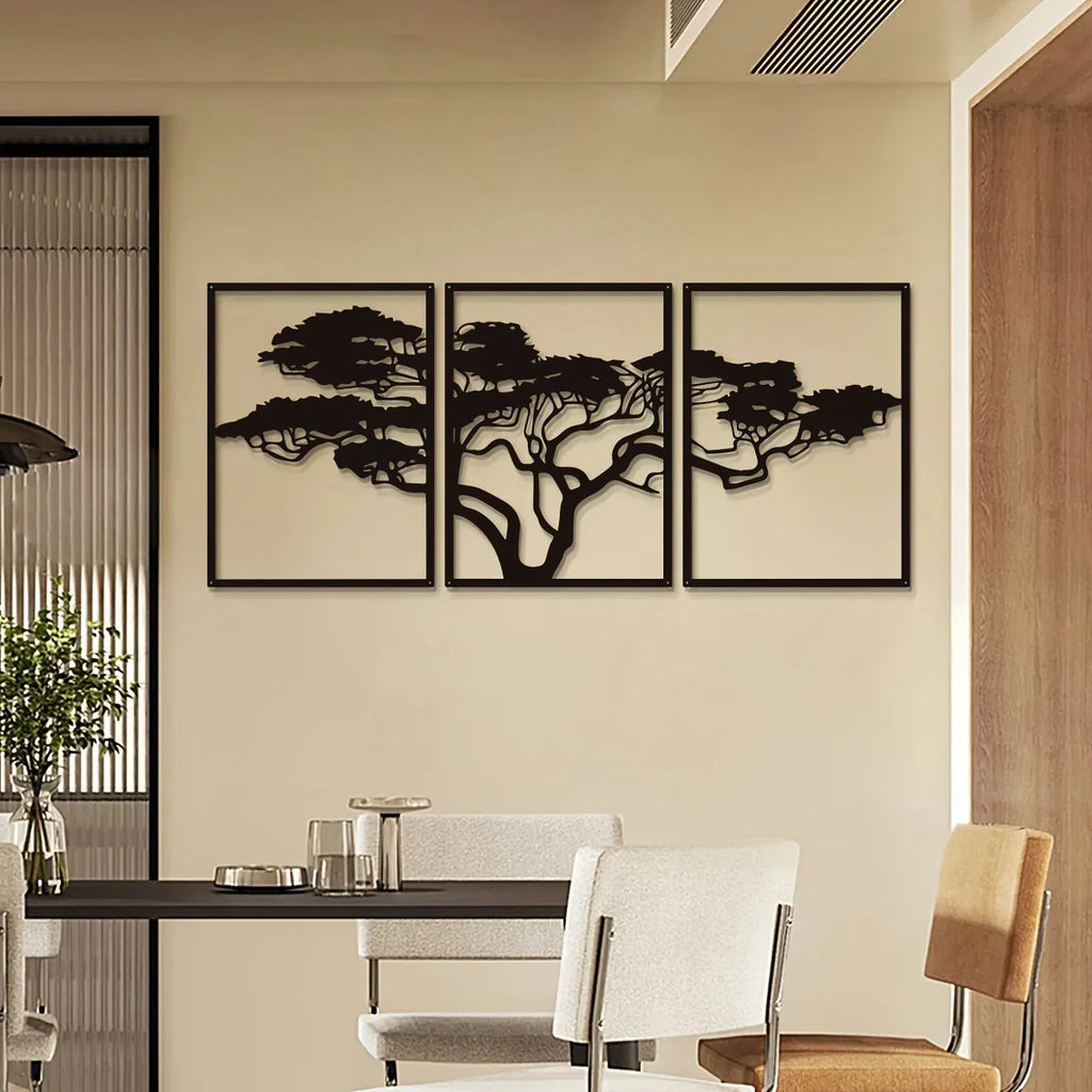 Wall Hanging Metal Art Black