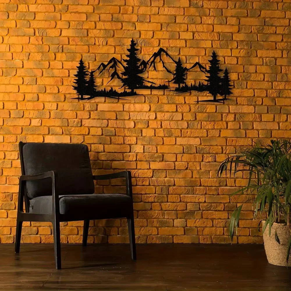Wall Art Metal Black
