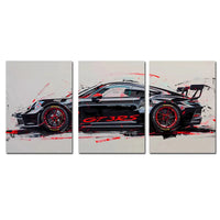 Red Wall Art GT3 RS Supercar Canvas Print