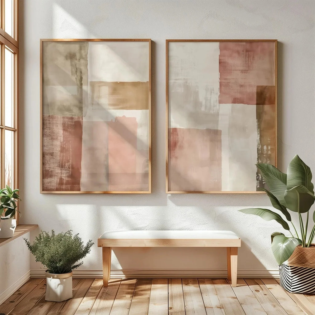 Wall Art Unframed Abstract Geometric Canvas Poster