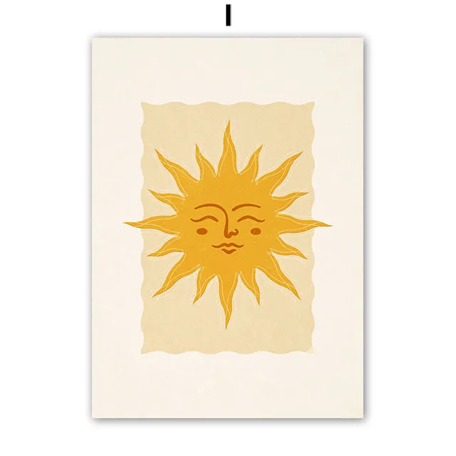 Wall Art Celestial Sun Canvas Print