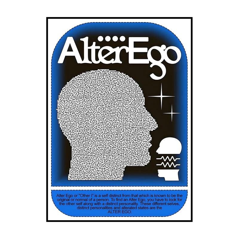 Alter Ego Psychology Wall Art Poster Unframed Cotton Canvas Print