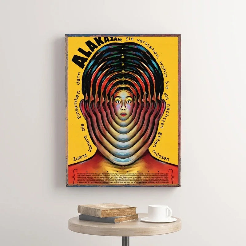 Retro Graphic Canvas Wall Art, Unframed