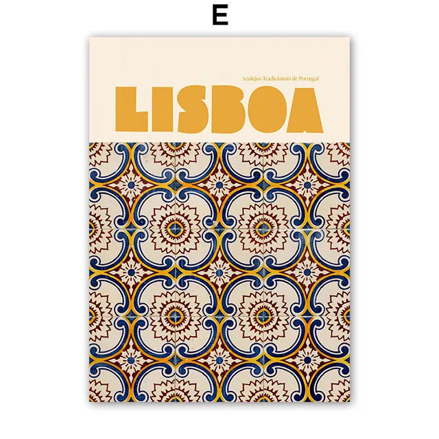 Home Wall Art Lisboa Portuguese Azulejo Tile