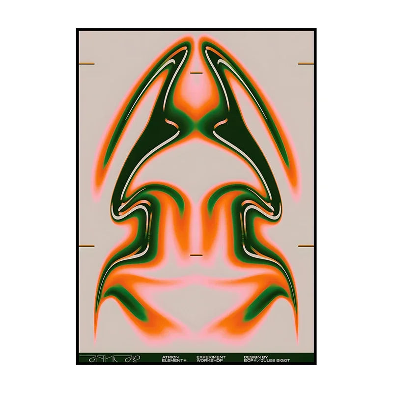 Modern Fluid Wall Art Poster Unframed Abstract