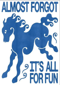 Wall Art Unframed Blue Horse Quote