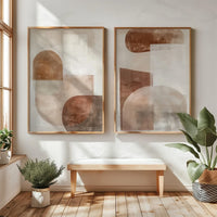 Wall Art Abstract Geometric Set Of 2