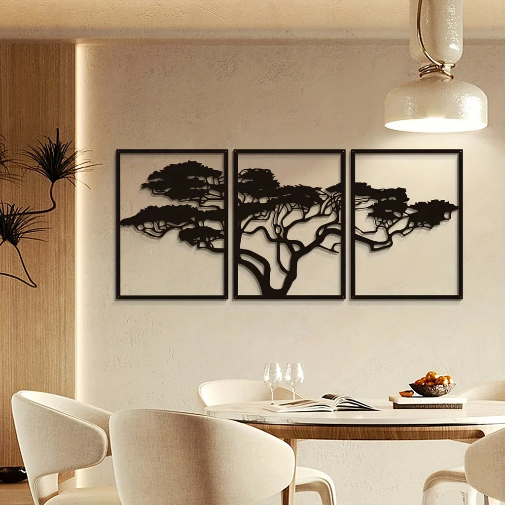 Wall Hanging Metal Art Black